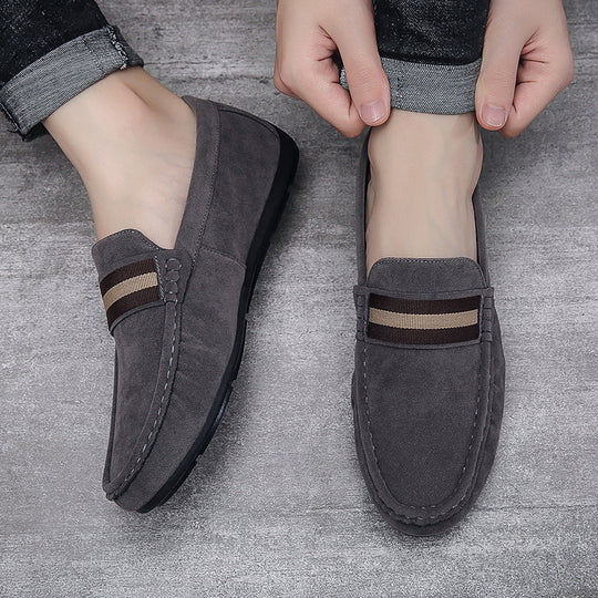 Damen Mokassins mit modischem elastischem Riemen und weichem Innenfutter EB