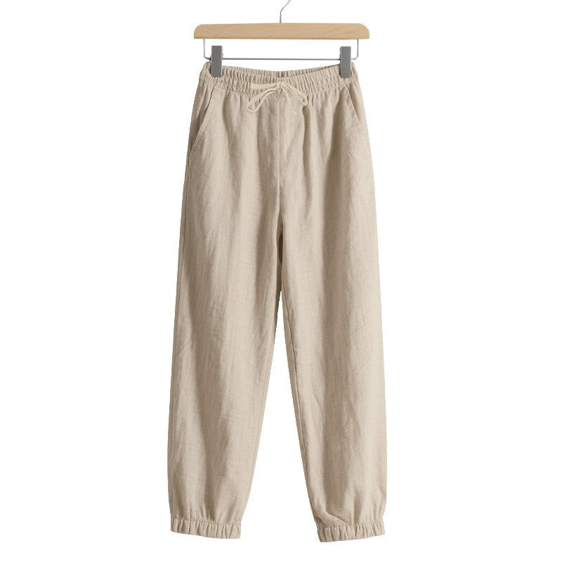 Damen lässige Freizeithose mit lockerem Schnitt und elastischem Bund EB