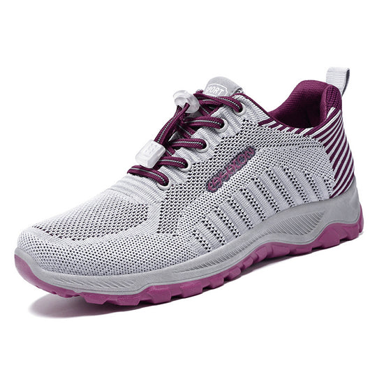 Damen Sportliche Laufschuhe mit atmungsaktivem Mesh-Obermaterial und elastischem Schnellschnürsystem EB