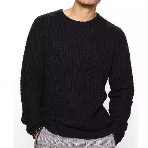 Herren Strukturierter Pullover mit Rundhalsausschnitt EB
