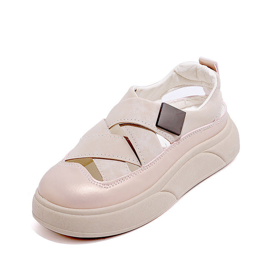 Damen modische Sneakers mit innovativem Kreuzband-Design und dämpfender Sohle EB