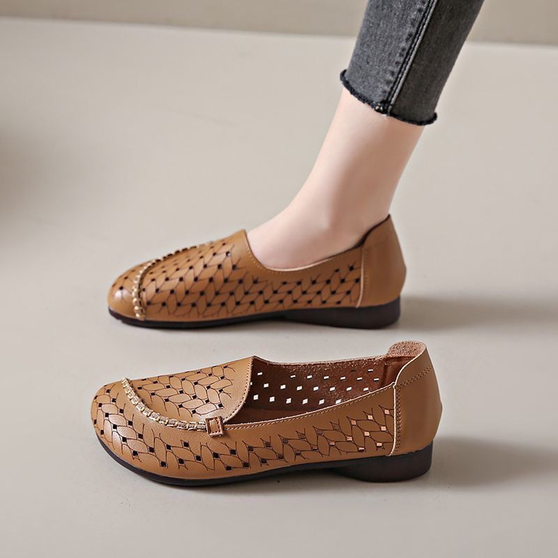 Damen Elegante und bequeme Ballerinas mit atmungsaktiver Oberflächenstruktur EB
