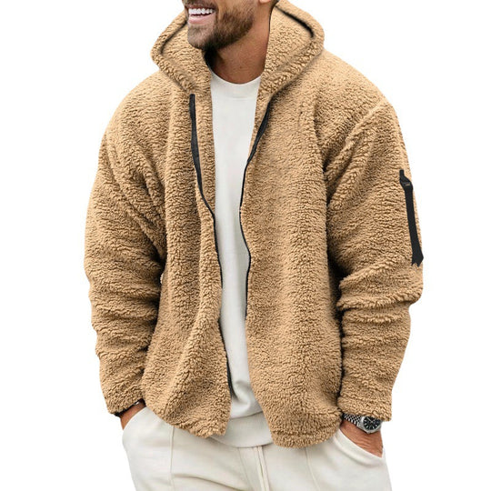 Herren Fleecejacke mit Kapuze EB