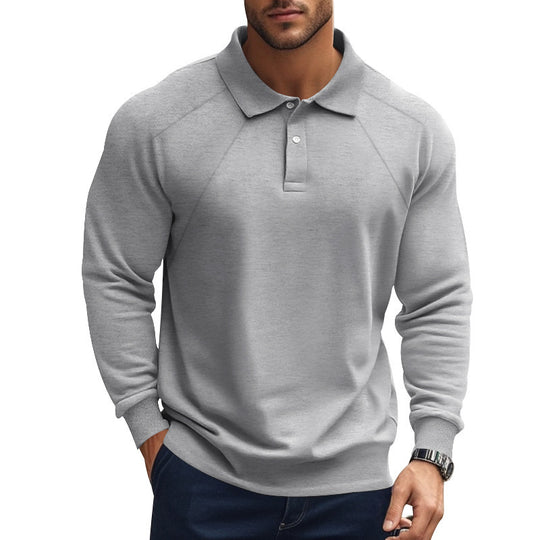 Herren Langarm-Polohemd mit charakteristischem Raglan-Schnitt EB