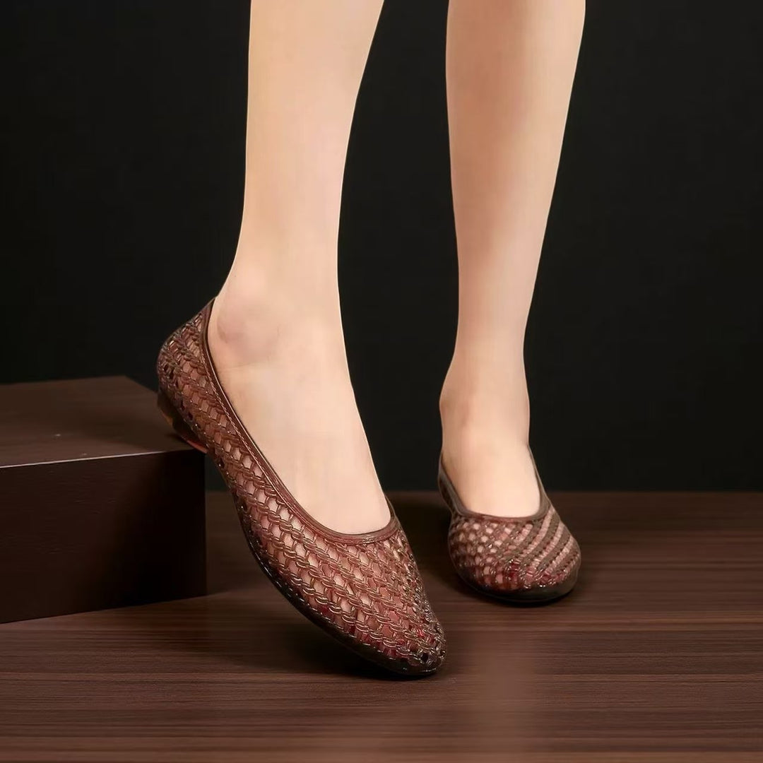 Damen Atmungsaktive und bequeme Ballerinas mit filigranem Schnitt EB