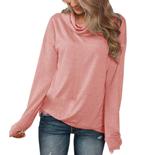 Damen Legerer Rollkragenpullover mit weichem Material EB