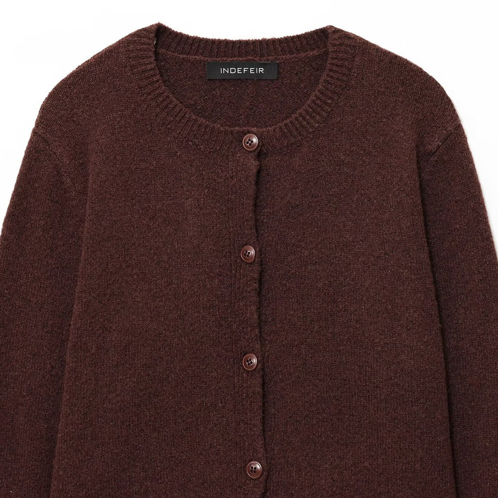 Damen Kuschelweicher Cardigan aus hochwertiger Wolle mit praktischen Knöpfen EB