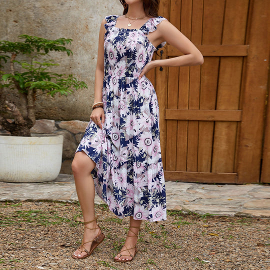 Damen Maxikleid mit floralen Mustern EB