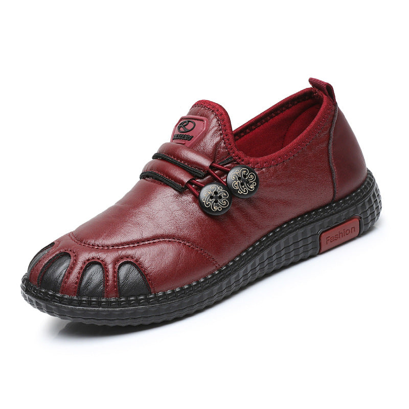Damen bequeme Lederschuhe mit atmungsaktiver Innensohle EB