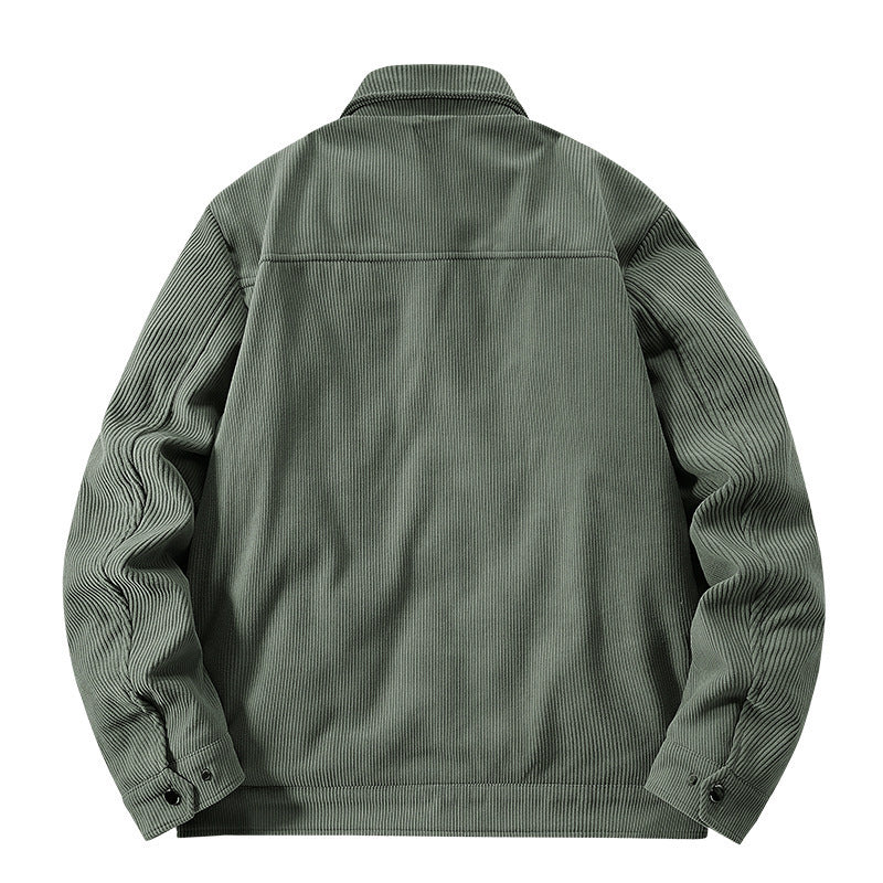 Herren Cordjacke mit gesteppter Thermofütterung und aufgesetzten Brusttaschen EB
