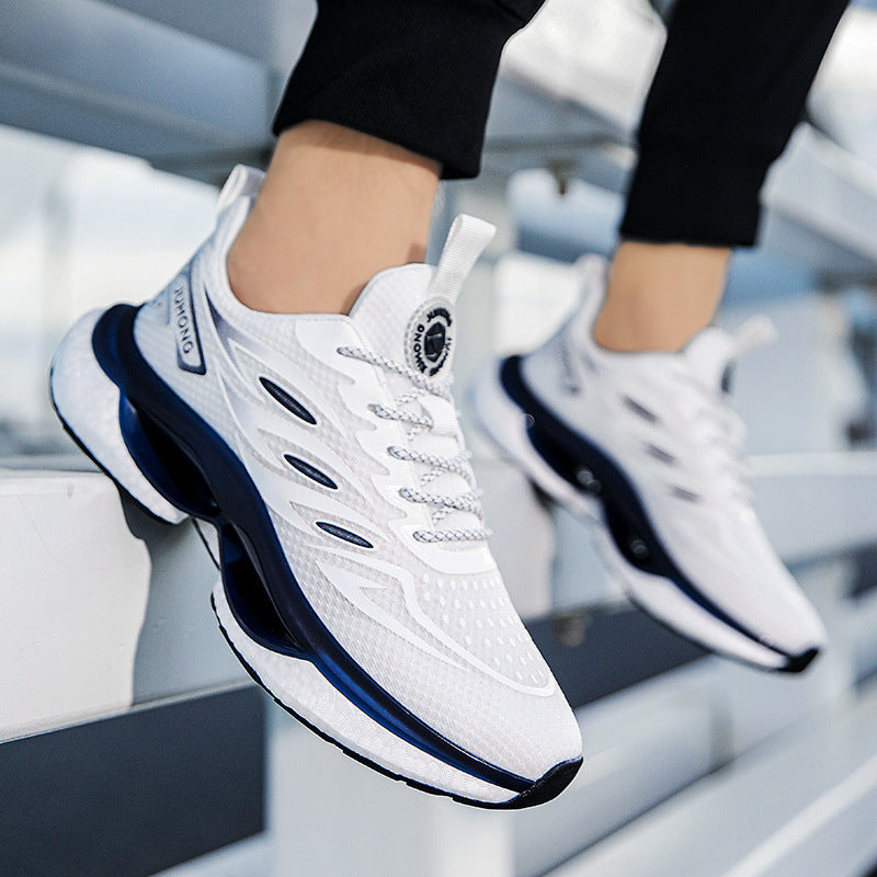 Herren gedämpfter Trainings- und Laufschuh mit dualer Luftkammer-Zwischensohle und atmungsaktivem Mesh-Obermaterial EB
