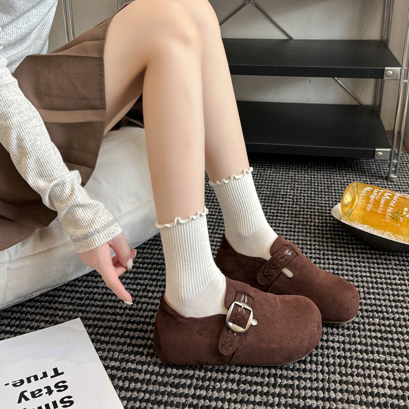 Damen Clogs mit komfortablem Kunstleder-Obermaterial und modischer Schnalle EB