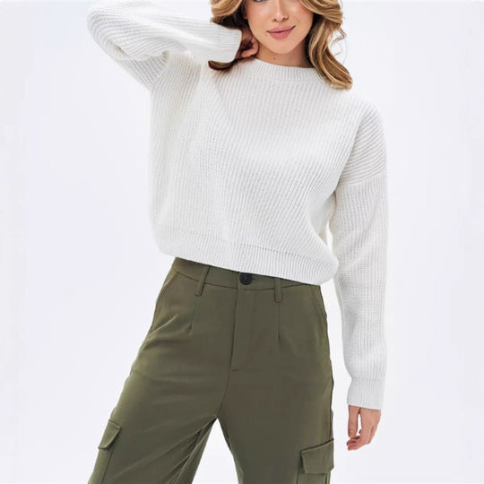 Damen lässiger Strickpullover EB