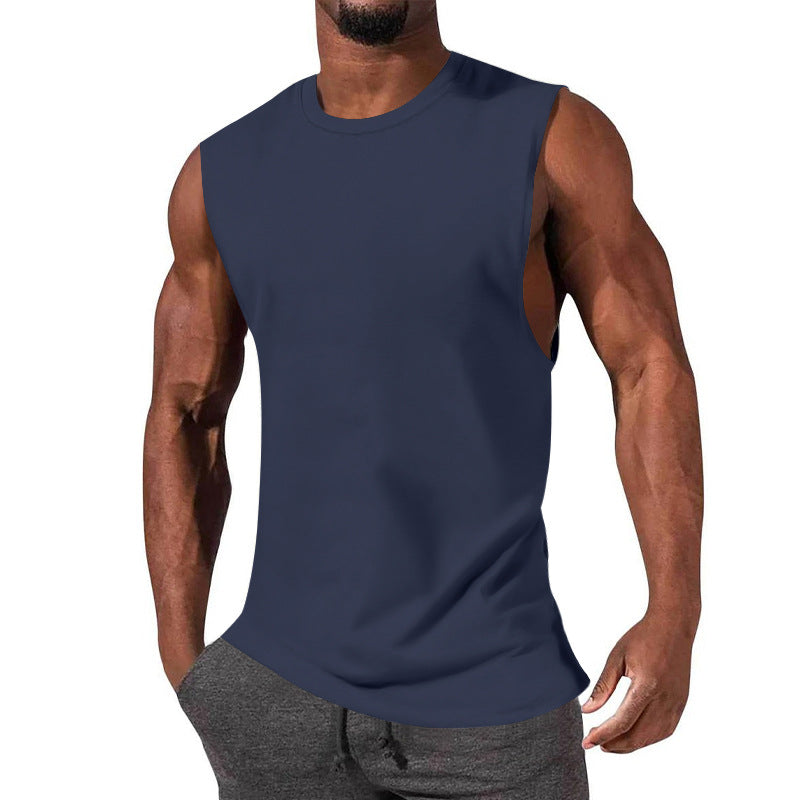 Herren ärmelloses Sport-Tanktop aus atmungsaktiver Baumwolle mit modernem Schnitt EB