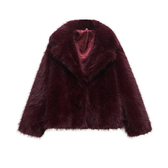 Damen modischer Fellblazer EB