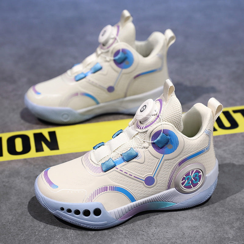 Unisex futuristische High‑Top Basketball‑Sneaker mit Drehverschlusssystem und gepolsterter Wabenzwischensohle EB