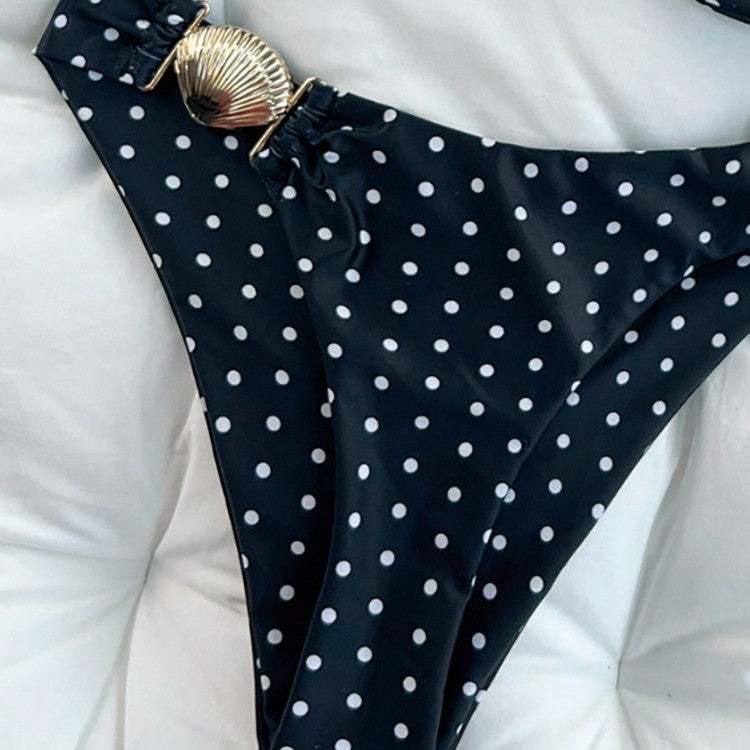 Damen Push-Up-Bikini mit Raffungen und eleganter Muschel-Detail EB