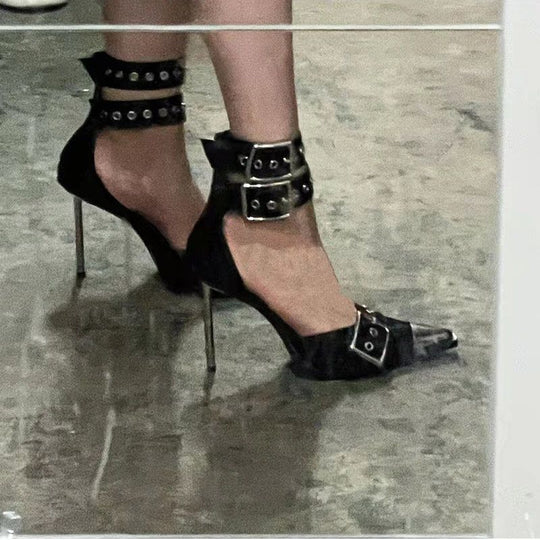Damen schicke High Heels mit elegantem Riemendesign EB