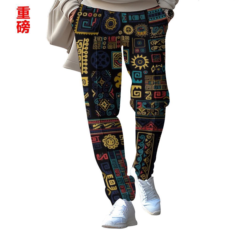 Damen Trendige Jogginghose mit bunten Mustern EB