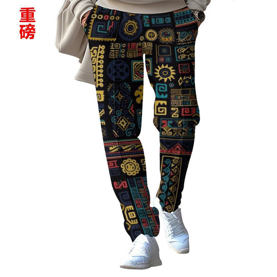 Damen Trendige Jogginghose mit bunten Mustern EB