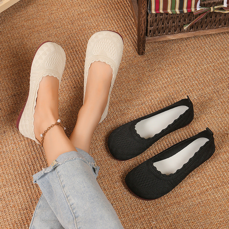 Damen Strick-Ballerinas EB