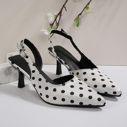 Damen Slingback-Pumps mit Punktmuster und elegantem Design EB