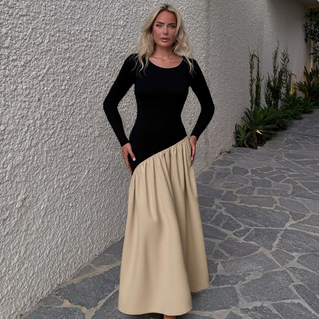 Damen Kleid mit asymmetrischem Design und Raffung EB