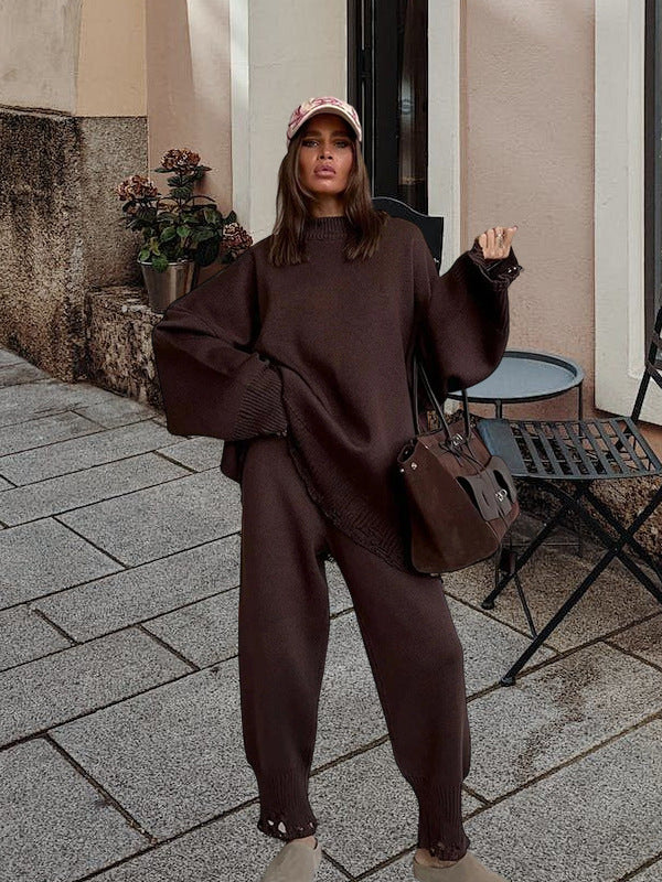 Damen Strickanzug mit oversized Schnitt und modischen Details EB
