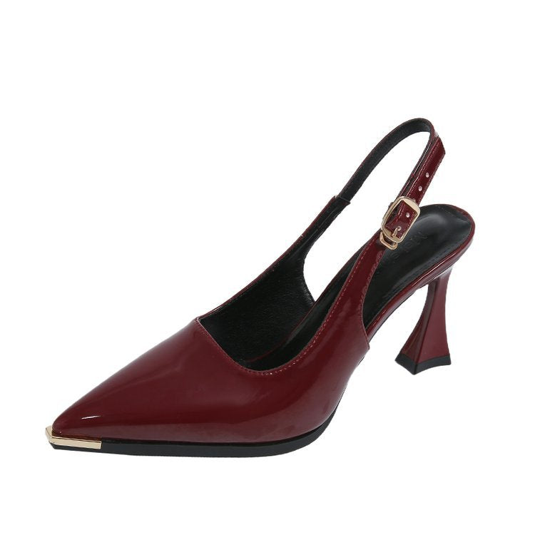 Damen Slingback Pumps mit spitzem Zehenbereich und elegantem Blockabsatz EB