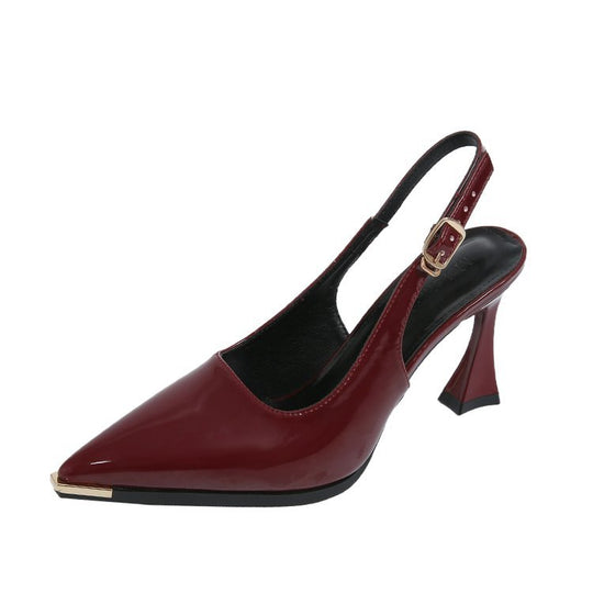 Damen Slingback Pumps mit spitzem Zehenbereich und elegantem Blockabsatz EB