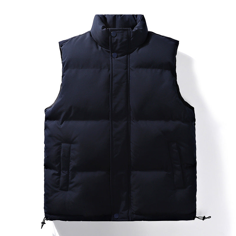 Unisex Steppweste mit Thermoisolierung hohem Stehkragen und verstellbarem Saum EB