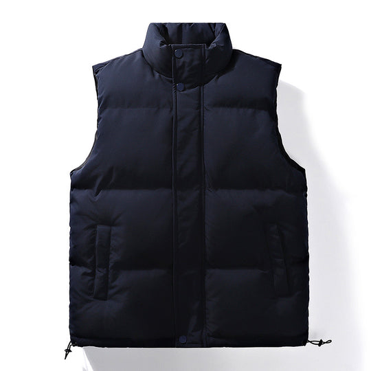 Unisex Steppweste mit Thermoisolierung hohem Stehkragen und verstellbarem Saum EB