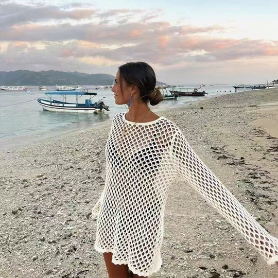 Damen Netz-Strandkleid EB