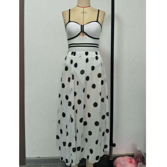 Damen Badeanzug mit elegantem Rock EB