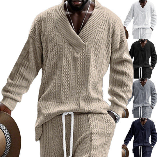 Herren Strickpullover mit modernem V-Ausschnitt und lässigem Design EB