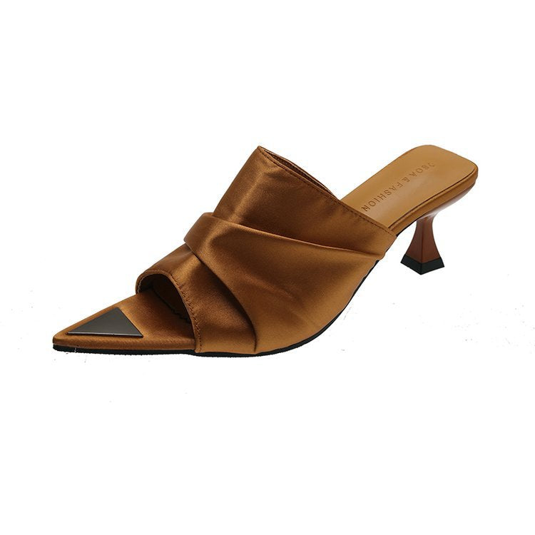 Damen Modische und elegante Slingback-Mules mit raffiniertem Design EB