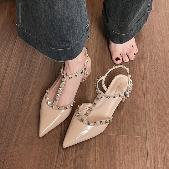 Damen Slingback-Pumps mit elegantem Nieten-Design EB