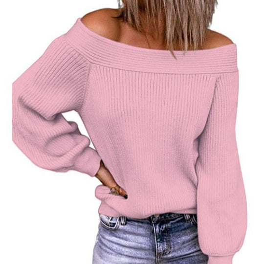 Damen Off-Shoulder Strickpullover EB