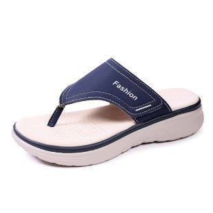 Damen Zehensteg-Sandalen mit gepolstertem Keilfußbett und profilierter Komfortsohle EB