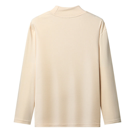 Damen Stehkragen Langarmshirt aus hochwertigem Material EB