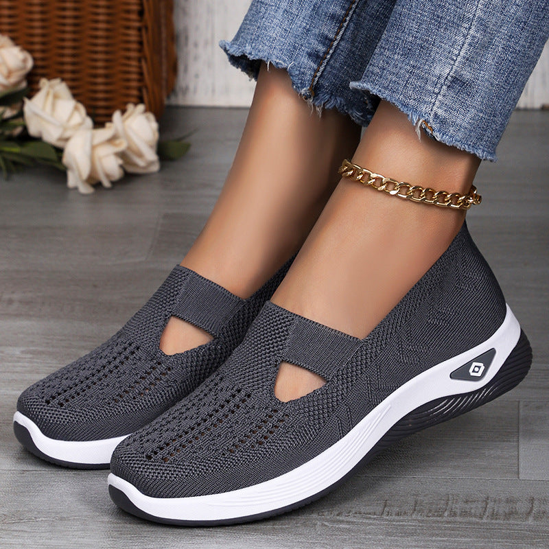 Damen Atmungsaktive Slip-On Freizeitschuhe mit offenem Schnitt EB