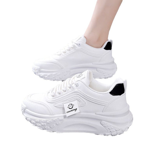 Damen modische Chunky-Sneaker mit dämpfender Sohle und rutschfester Laufsohle EB