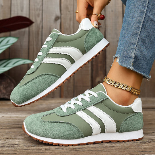 Damen Sportliche Retro-Sneaker mit atmungsaktivem Obermaterial und weicher Dämpfung EB