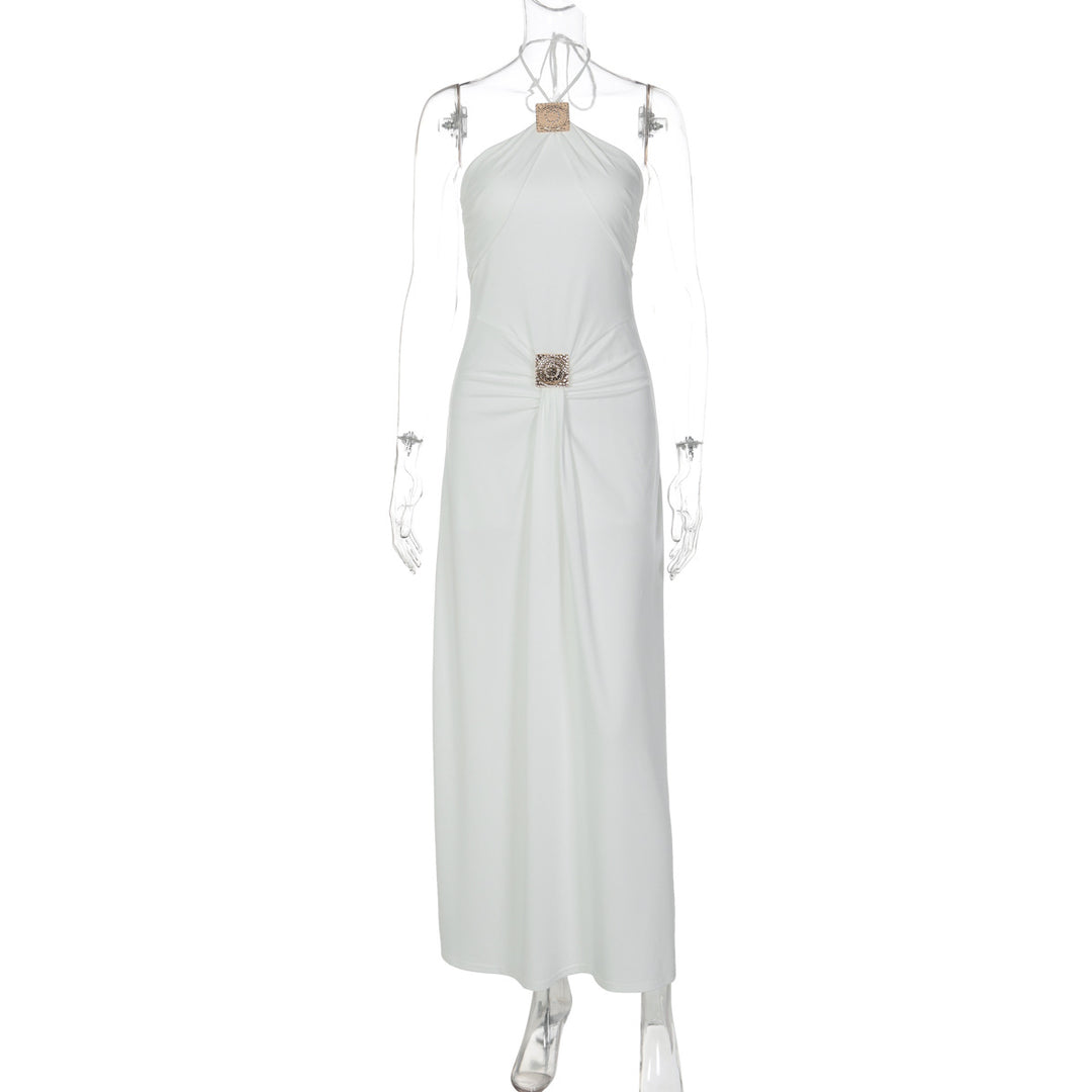 Damen Elegantes Wickelkleid mit raffiniertem Halterneck EB
