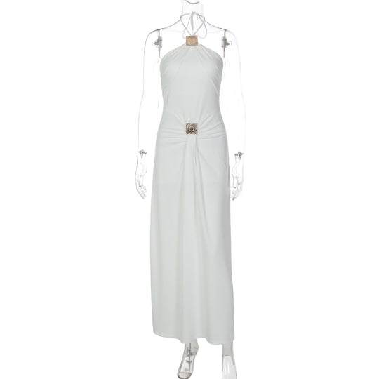 Damen Elegantes Wickelkleid mit raffiniertem Halterneck EB