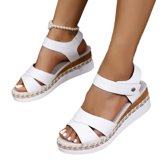 Damen modische Sandalen mit elastischen Riemen und bequemer EVA-Sohle EB