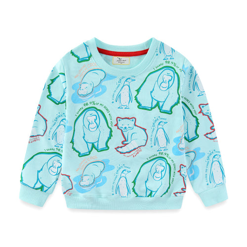Jungen Sweatshirt mit tierischem Motiv EB