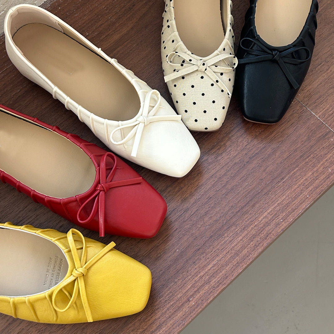 Damen Ballerinas mit zierlichem Schleifendesign und gepolsterter Innensohle EB