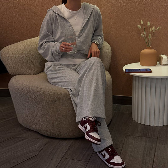 Damen lässiger Jogginganzug mit Kapuze EB