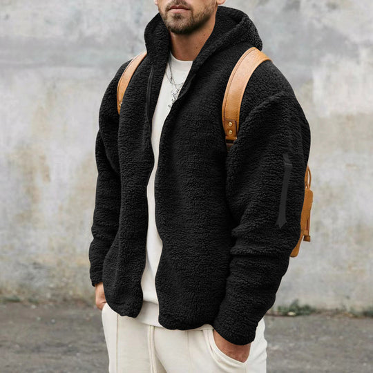 Herren Fleecejacke mit Kapuze EB